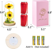 Sunflower LED Glass Flowers for Women Bulk Wholesale Artificial Floral Gifts