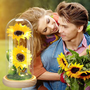 Sunflower LED Glass Flowers for Women Bulk Wholesale Artificial Floral Gifts
