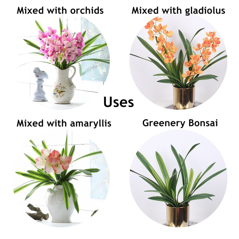 Real Touch Large Greenery Leaves Bush 12 Inch UV Resistant Artificial Spring Plants