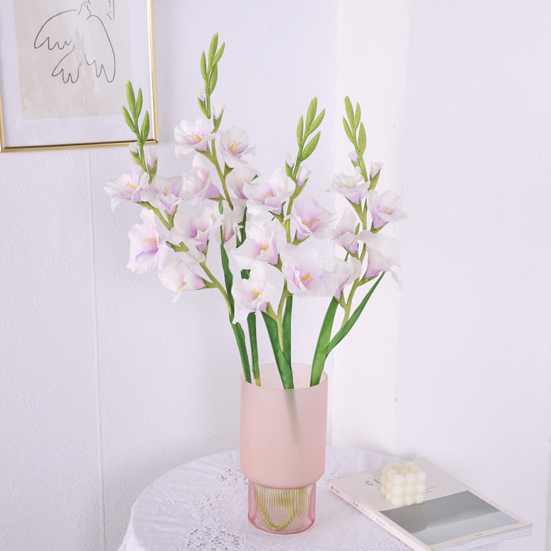35 Inch Extra Tall Gladiolus Stem Silk Flowers Bulk Faux Spring Floral Arrangement