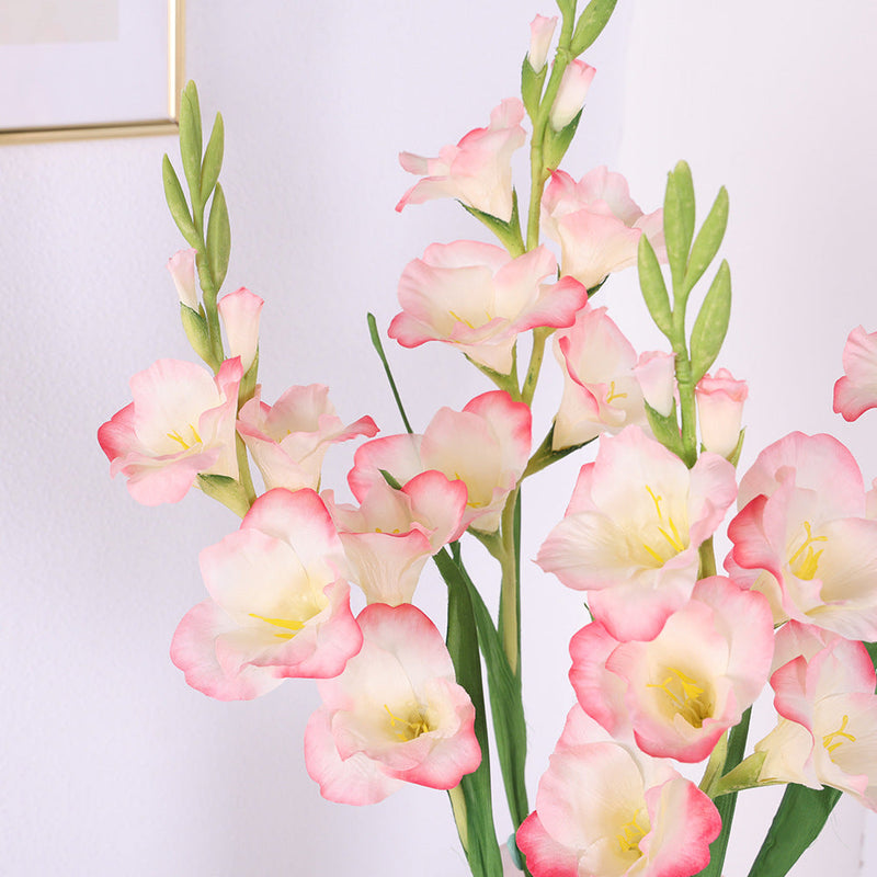 35 Inch Extra Tall Gladiolus Stem Silk Flowers Bulk Faux Spring Floral Arrangement