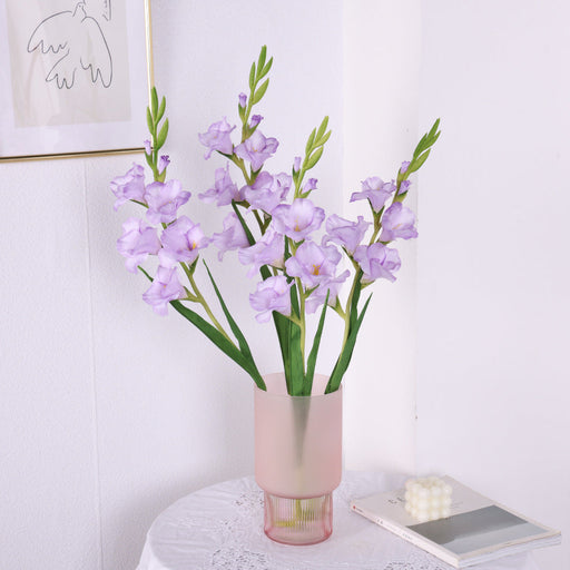35 Inch Extra Tall Gladiolus Stem Silk Flowers Bulk Faux Spring Floral Arrangement