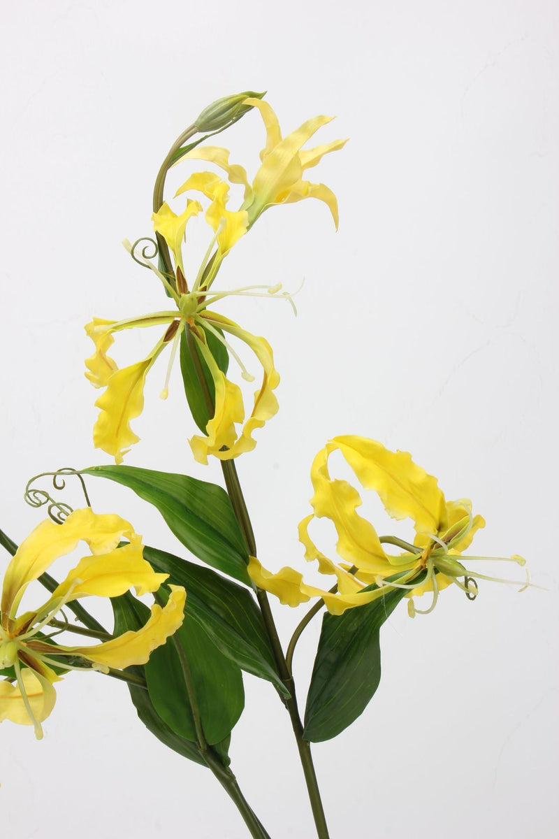 29.5 Inch Gloriosa Lily Spray Stems, 6 Pcs Artificial Gloriosa Superba Flowers