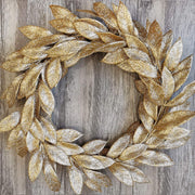 Glittered Artificial Leaf Spray Picks 12 Inch 10 Pcs Bulk for Christmas Winter Wedding Floral Arrangements