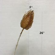 10 Pcs Artificial Christmas Golden Stem Bush Flowers Real Touch Silk