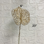 10 Pcs Artificial Christmas Golden Stem Bush Flowers Real Touch Silk
