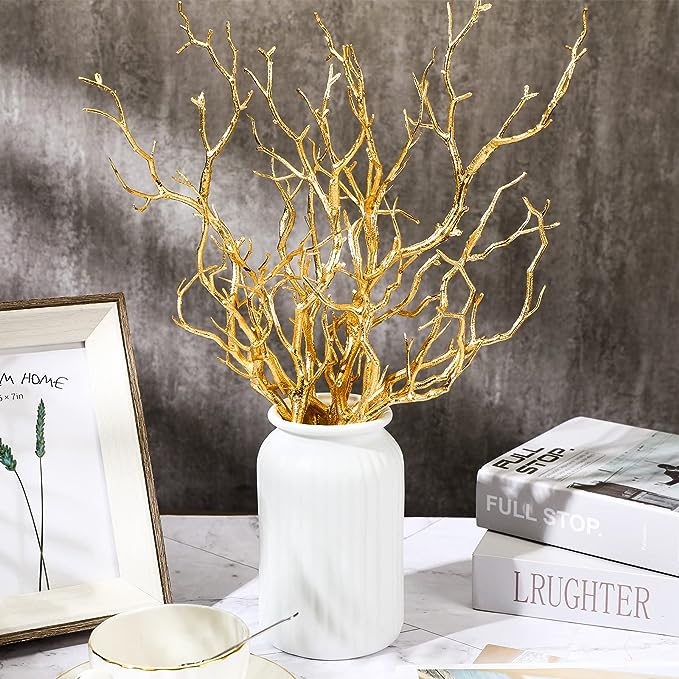Artificial Manzanita Branches Bulk 12 Inch 10 Pcs Silk Twigs for Table Centerpieces