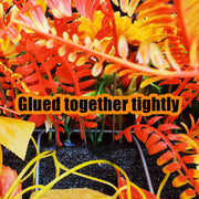 32 Inch Sunset Orange Artificial Mums Cemetery Flower Saddle for Headstone - Bulk Quantity