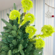 10 Pcs Green Furry Christmas Spray Stems 12 Inch Artificial Holiday Wreath Vase Fillers