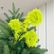 10 Pcs Green Furry Christmas Spray Stems 12 Inch Artificial Holiday Wreath Vase Fillers