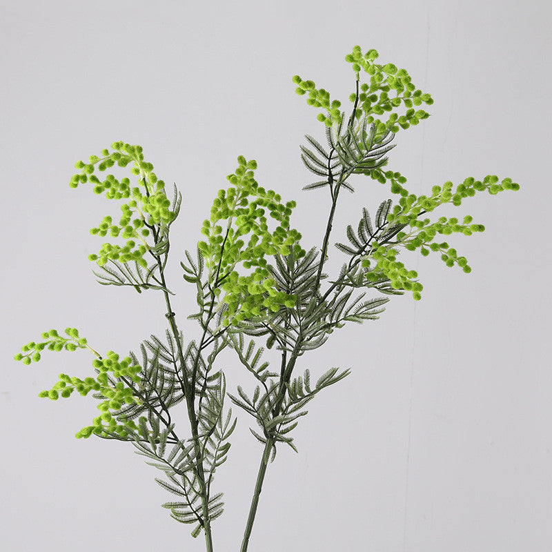 34 Inch Artificial Mimosa Flower Stems Branches Bulk Foliage Long Stems