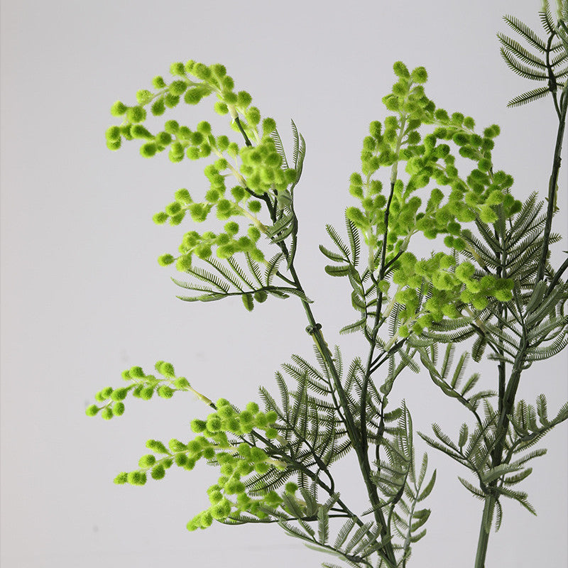 34 Inch Artificial Mimosa Flower Stems Branches Bulk Foliage Long Stems