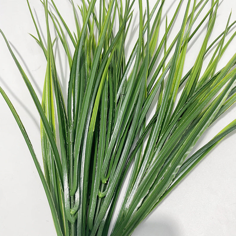 19.6 Inch Artificial Greenery Grass Bush 10 Pcs UV Resistant Outdoor Plants