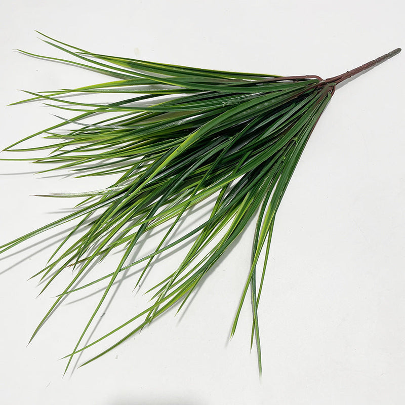 19.6 Inch Artificial Greenery Grass Bush 10 Pcs UV Resistant Outdoor Plants