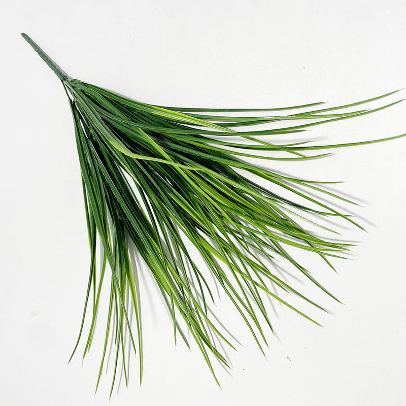 19.6 Inch Artificial Greenery Grass Bush 10 Pcs UV Resistant Outdoor Plants