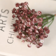 3 Pcs 9 Inch Artificial Baby's Breath Gypsophila Stems Bundle Retro Autumn Color for DIY Boutonnieres