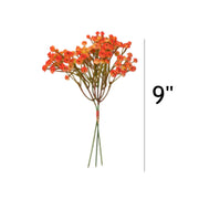 3 Pcs 9 Inch Artificial Baby's Breath Gypsophila Stems Bundle Retro Autumn Color for DIY Boutonnieres