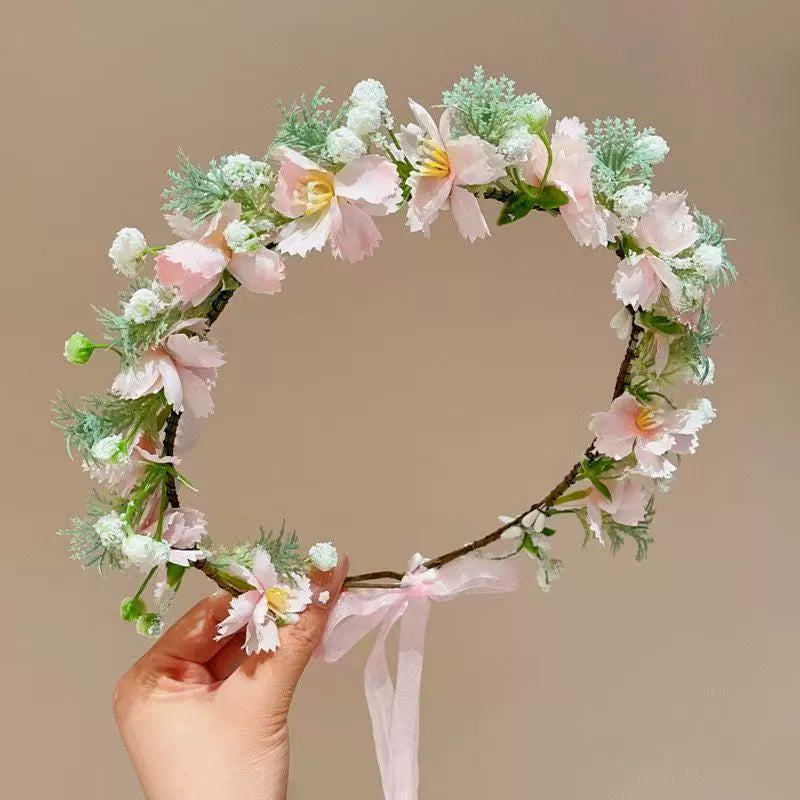 Gypsophila Flower Wreath Headpiece - Bridal Hair Accessory