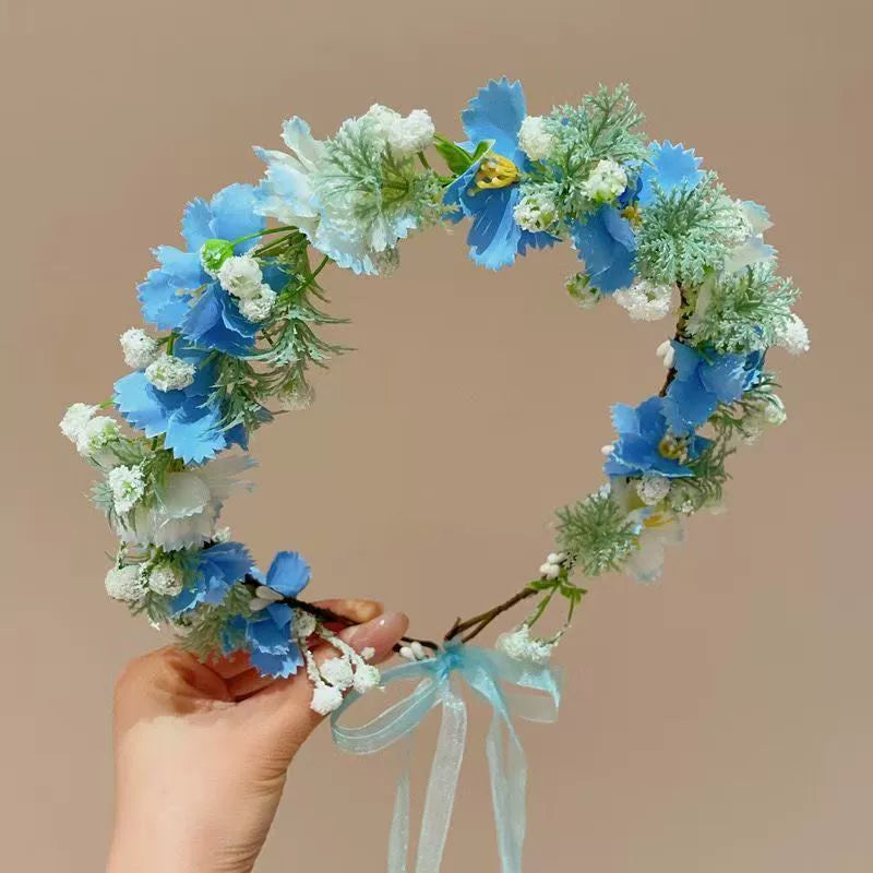 Gypsophila Flower Wreath Headpiece - Bridal Hair Accessory