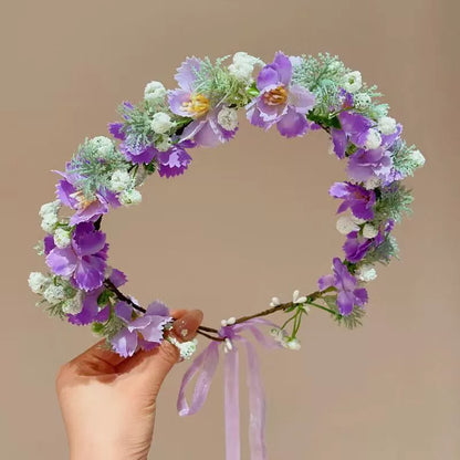 Gypsophila Flower Wreath Headpiece - Bridal Hair Accessory