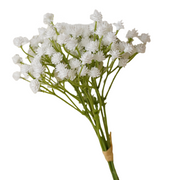 7.8 Inch White Artificial Baby's Breath Gypsophila Spray Stems, 10 Pcs Bundle for DIY Boutonnieres