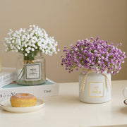 7.8 Inch White Artificial Baby's Breath Gypsophila Spray Stems, 10 Pcs Bundle for DIY Boutonnieres