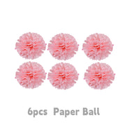 Pink Heart Spiral Wedding Decorations - 7 Styles Valentine's Day Proposal Paper Flower Ball Garlands