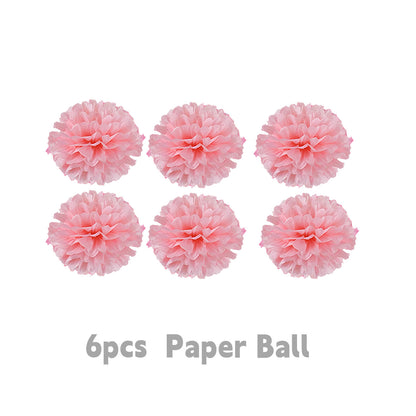 Pink Heart Spiral Wedding Decorations - 7 Styles Valentine's Day Proposal Paper Flower Ball Garlands