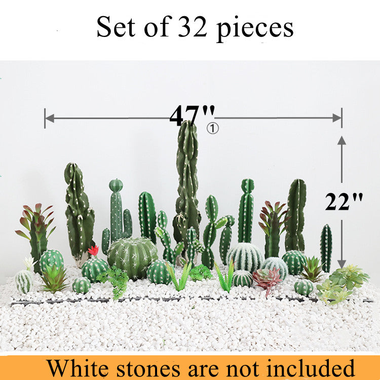 10 Pcs Artificial Cactus Stems Bulk Set Faux Succulent Plants for Landscaping