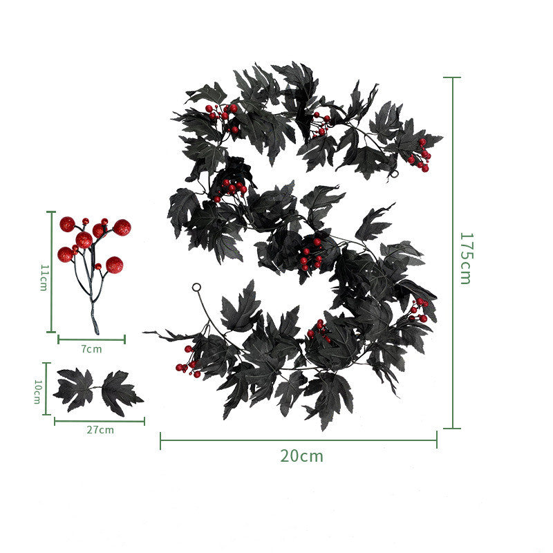 68 Inch Black Halloween Hanging Vine Garland Bulk Artificial Decoration