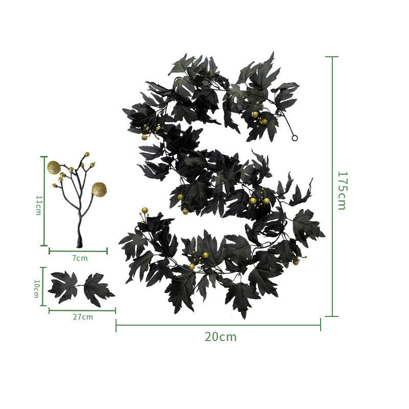 68 Inch Black Halloween Hanging Vine Garland Bulk Artificial Decoration
