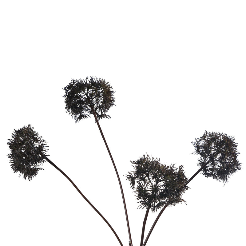 31 Inch Black Artificial Dandelion Stems 10 Pcs Halloween Flower Arrangement Bulk
