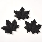 500 Pcs Black Artificial Maple Leaves for Halloween Decorations, Centerpieces, Cake Presentation