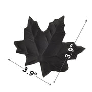 500 Pcs Black Artificial Maple Leaves for Halloween Decorations, Centerpieces, Cake Presentation