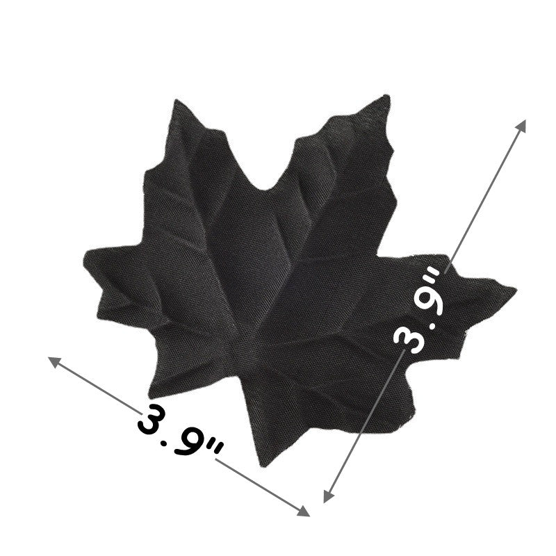 500 Pcs Black Artificial Maple Leaves for Halloween Decorations, Centerpieces, Cake Presentation