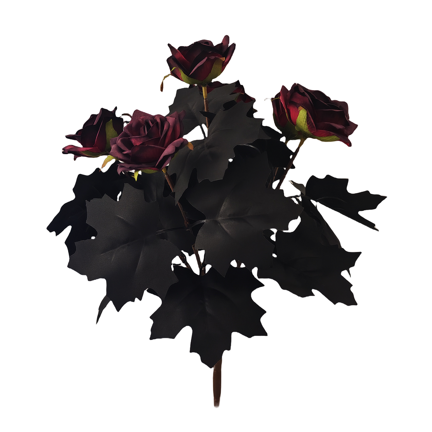14 Inch Silk Halloween Roses 10 Pcs Artificial Flowers for Floral Arrangements and Gothic Decor
