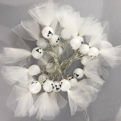 Halloween LED Ghost String Lights 59 Inch 10 Pcs Decorative Artificial Lighted Dolls