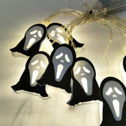 59 Inch Halloween LED Ghost String Lights, 10 Ft Decorative Indoor Outdoor Party Lights