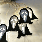 59 Inch Halloween LED Ghost String Lights, 10 Ft Decorative Indoor Outdoor Party Lights