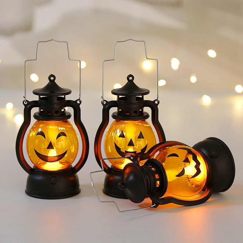 10 Pcs Halloween LED Pumpkin Lanterns with Hanging Loop, 4 Inch Artificial Candle Lights for Decoration
