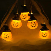 78 Inch Halloween LED Pumpkin String Lights, 1 Pack, Decorative Artificial Lighting