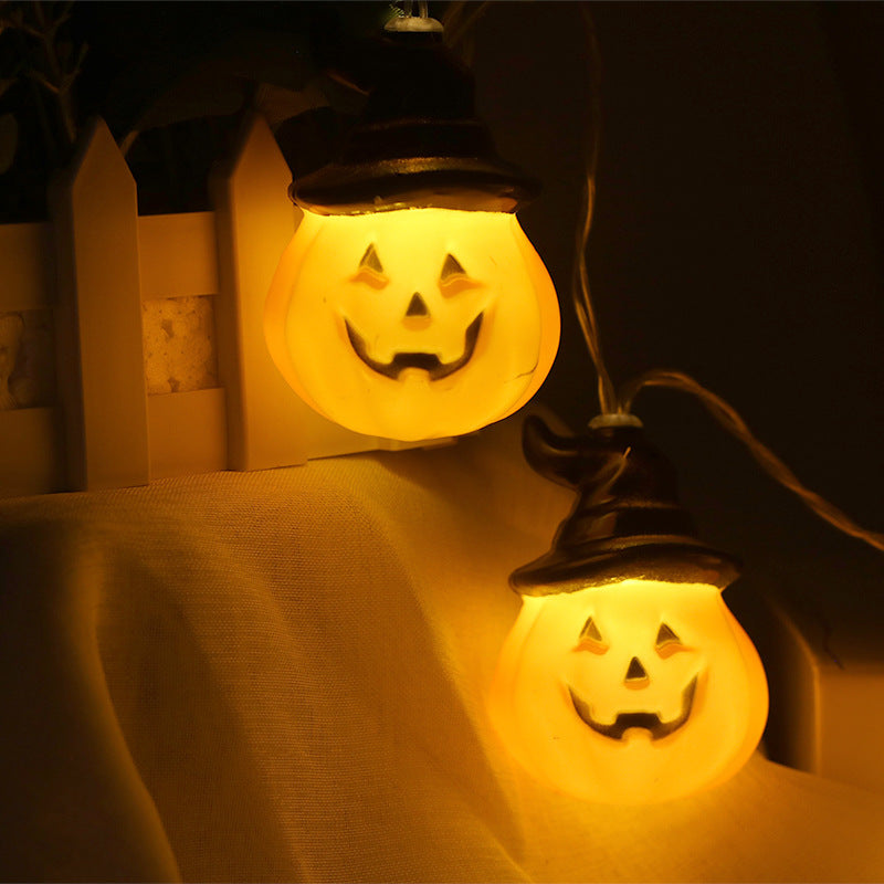 78 Inch Halloween LED Pumpkin String Lights, 1 Pack, Decorative Artificial Lighting