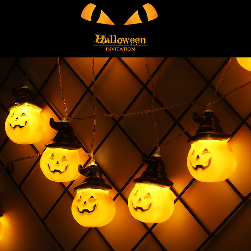 78 Inch Halloween LED Pumpkin String Lights, 1 Pack, Decorative Artificial Lighting