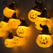 78 Inch Halloween LED Pumpkin String Lights, 1 Pack, Decorative Artificial Lighting