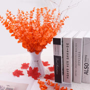 12 Inch Artificial Eucalyptus Stems 12 Pcs Black Purple Orange Halloween Decor