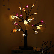 Halloween Tree with Lights 1 Pc Spooky Eyeball Ghost Spider Artificial Decoration
