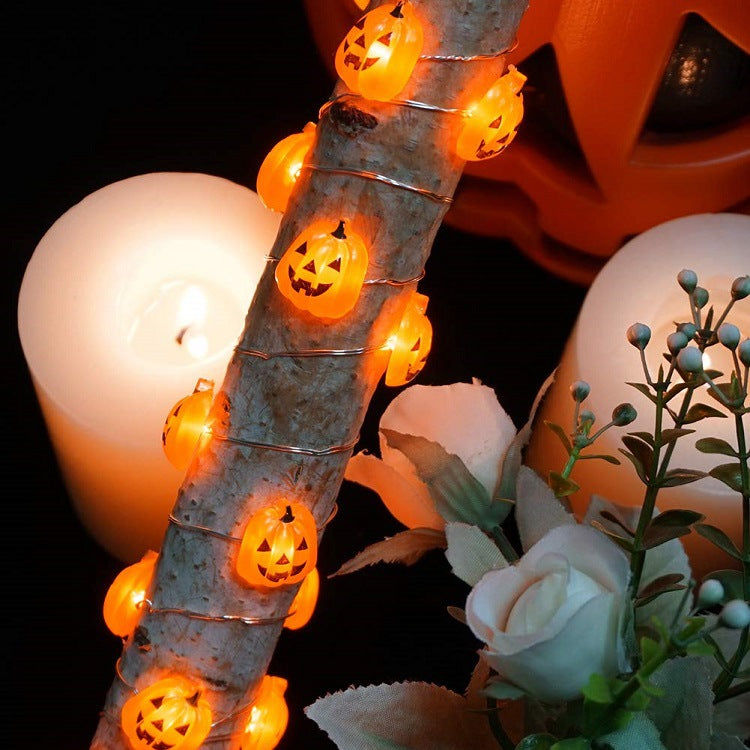 78 Inch Halloween Pumpkin LED String Lights Bulk Decorative Artificial Light Strand