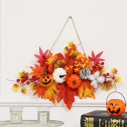 Halloween Pumpkin & Maple Leaf Hanging Decoration
