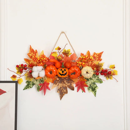 Halloween Pumpkin & Maple Leaf Hanging Decoration