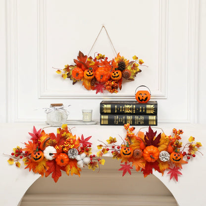Halloween Pumpkin & Maple Leaf Hanging Decoration